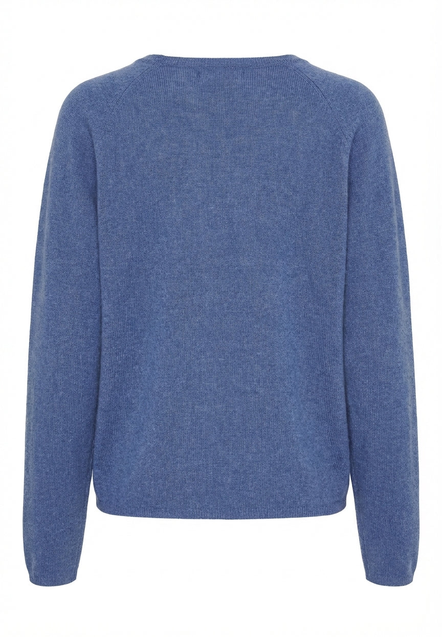 BTFCPH Cardigan i cashmere blanding Cardigans Royal Blue Melange