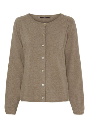 BTFCPH Cardigan i cashmere blanding Cardigans Taupe Melange