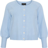 NO. 1 BY OX Cardigan med ballonærmer Sweaters Blå