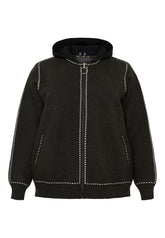 NO. 1 BY OX Cardigan med lynlås Cardigans Grå