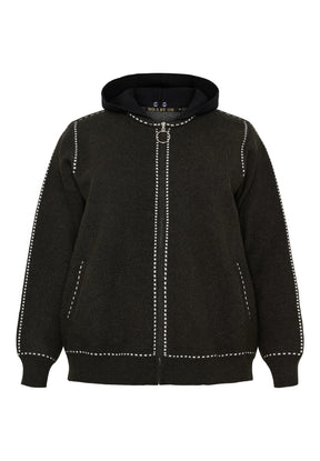 NO. 1 BY OX Cardigan med lynlås Cardigans Grå