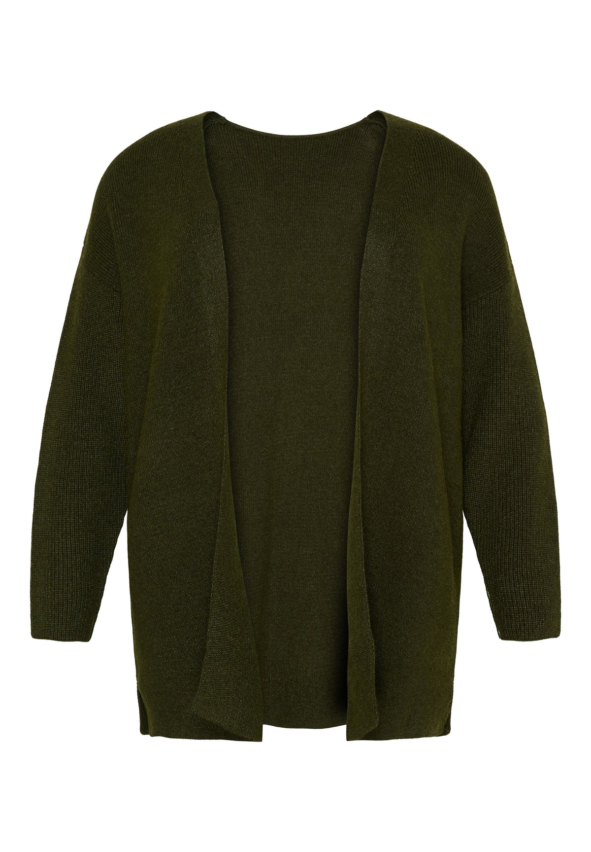 NO. 1 BY OX Cardigan med slids Cardigans Dark Army Green