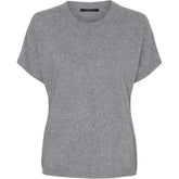 BTFCPH Finstrikket t-shirt i cashmere blanding Pullovers Marble Melange