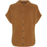 BTFCPH Cashmere cardigan med korte ærmer i vaskebjørnsgarn Veste Beige