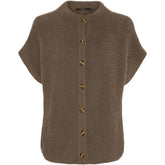 BTFCPH Cashmere cardigan med korte ærmer i vaskebjørnsgarn Veste Brun