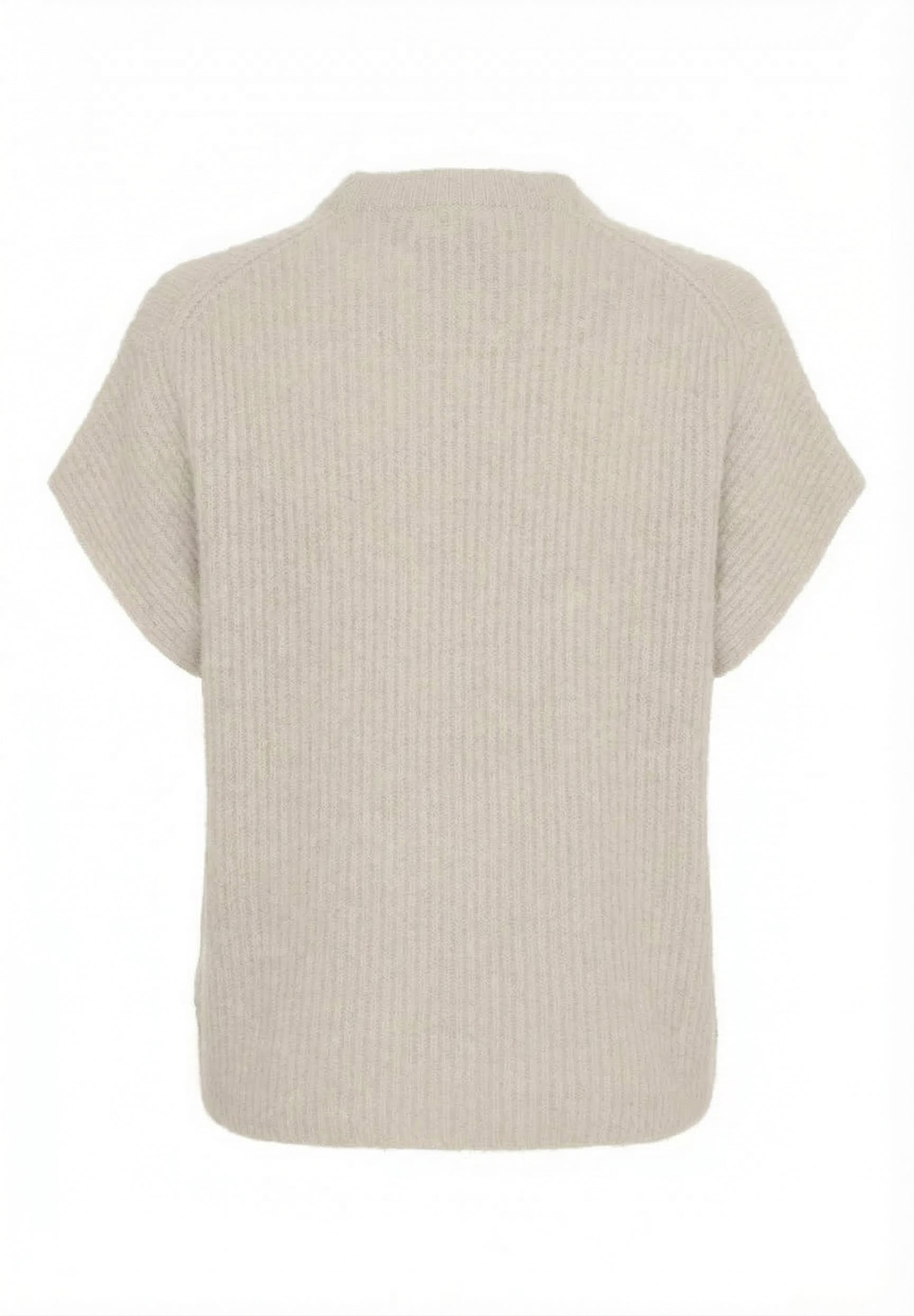 BTFCPH Cashmere cardigan med korte ærmer i vaskebjørnsgarn Veste Light Beige
