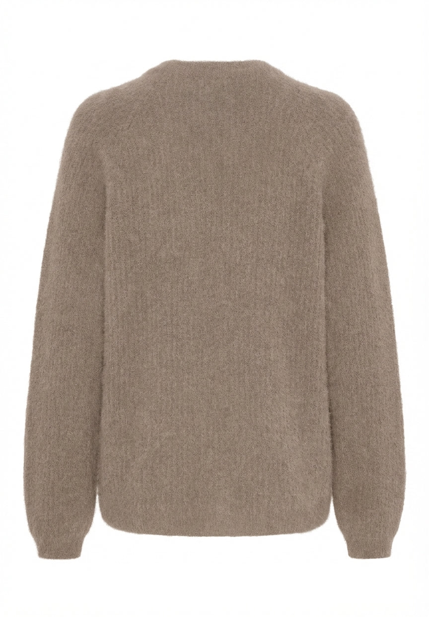BTFCPH Cashmere cardigan med vaskebjørns-garn Cardigans Brun