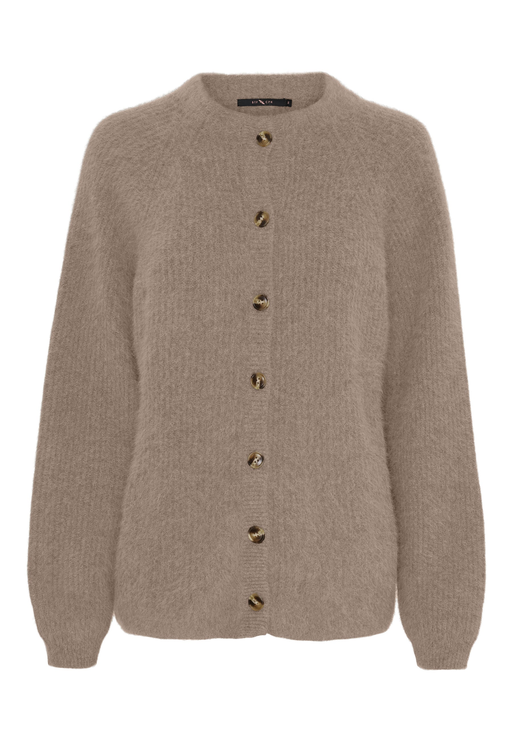 BTFCPH Cashmere cardigan med vaskebjørns-garn Cardigans Brun