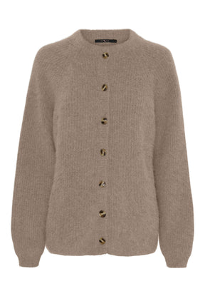 BTFCPH Cashmere cardigan med vaskebjørns-garn Cardigans Brun