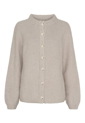 BTFCPH Cashmere cardigan med vaskebjørns-garn Cardigans Light Beige