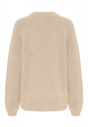 BTFCPH Cashmere cardigan med vaskebjørns-garn Cardigans Sand Beige