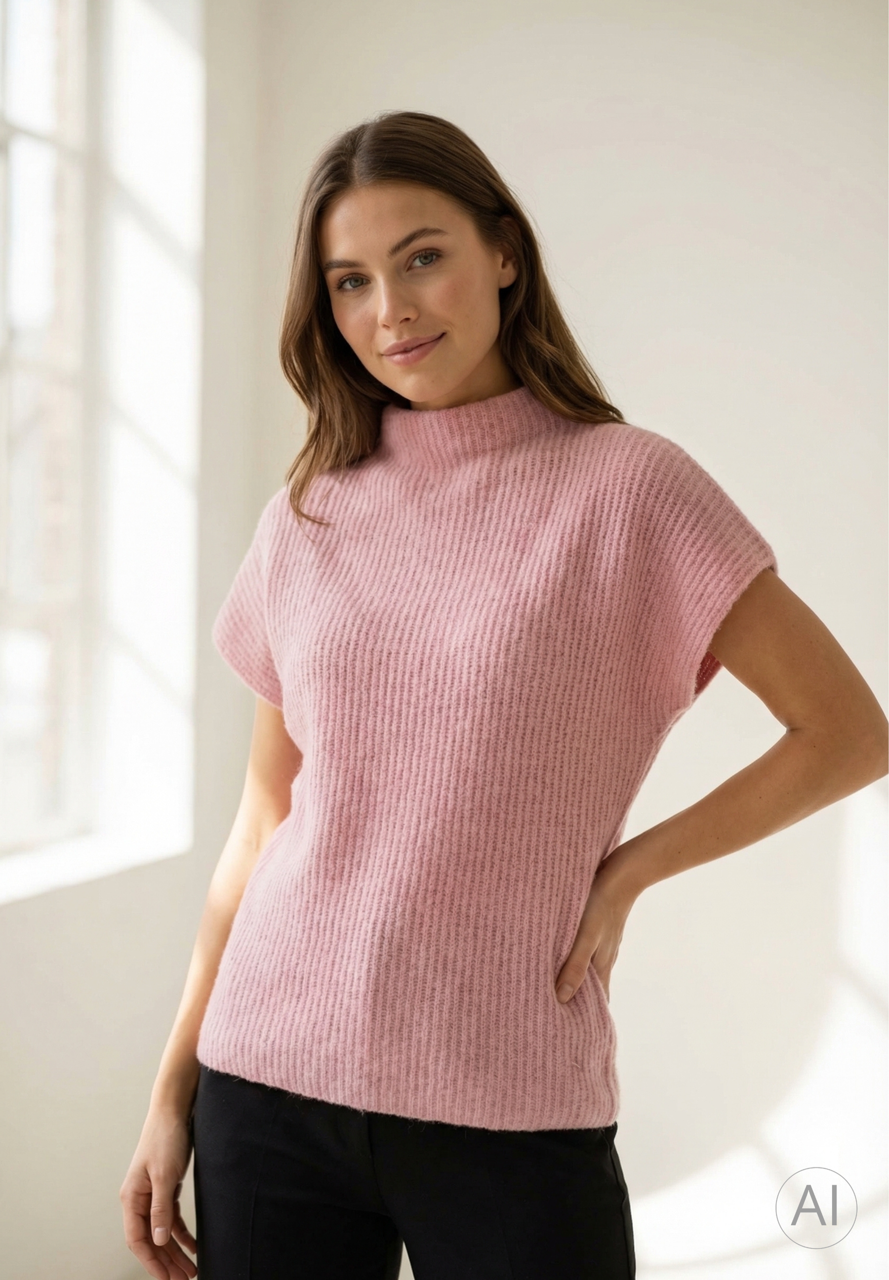 BTFCPH Cashmere med vaskebjørns-garn Pullovers Pink Sand