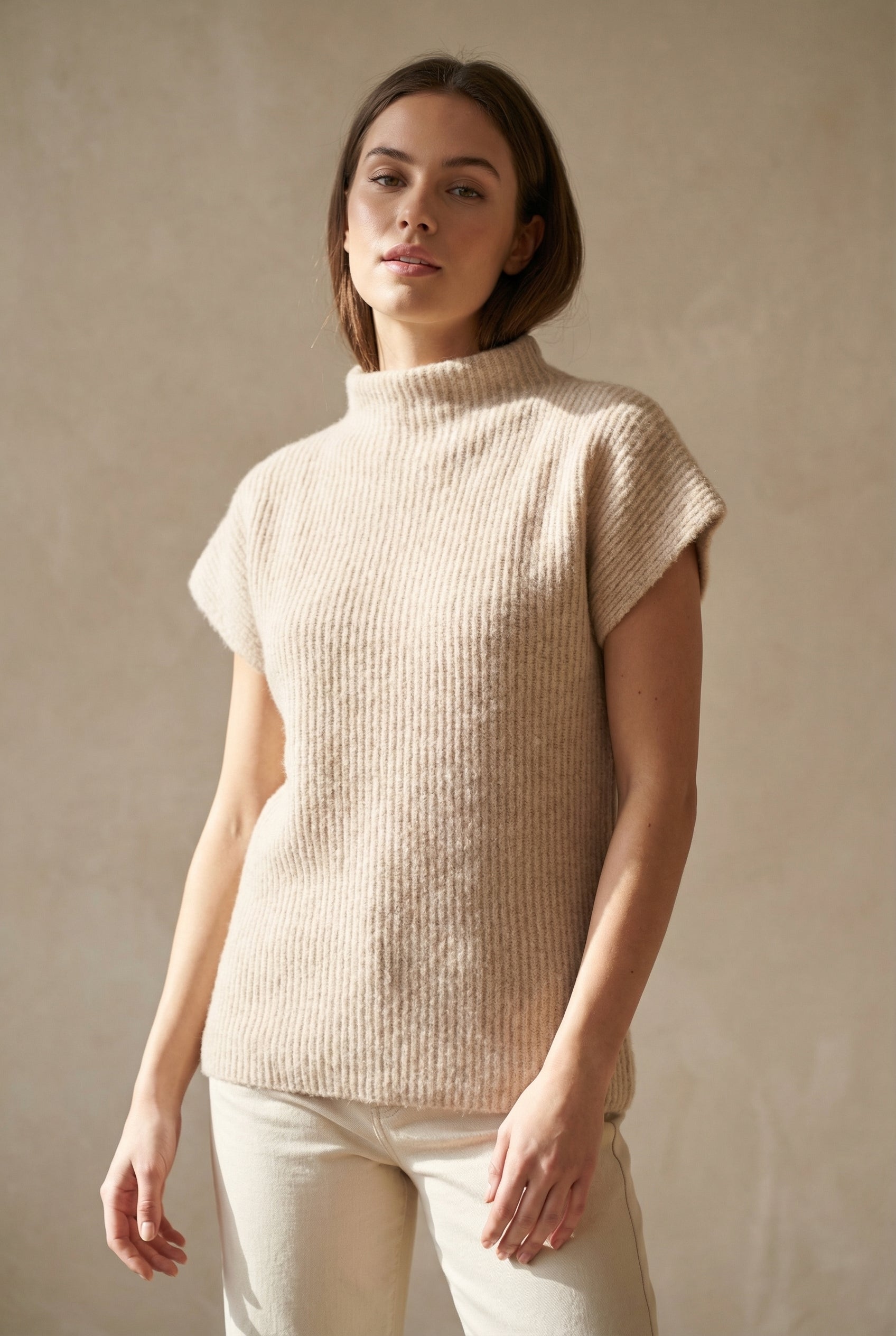 BTFCPH Cashmere med vaskebjørns-garn Pullovers Sand Beige