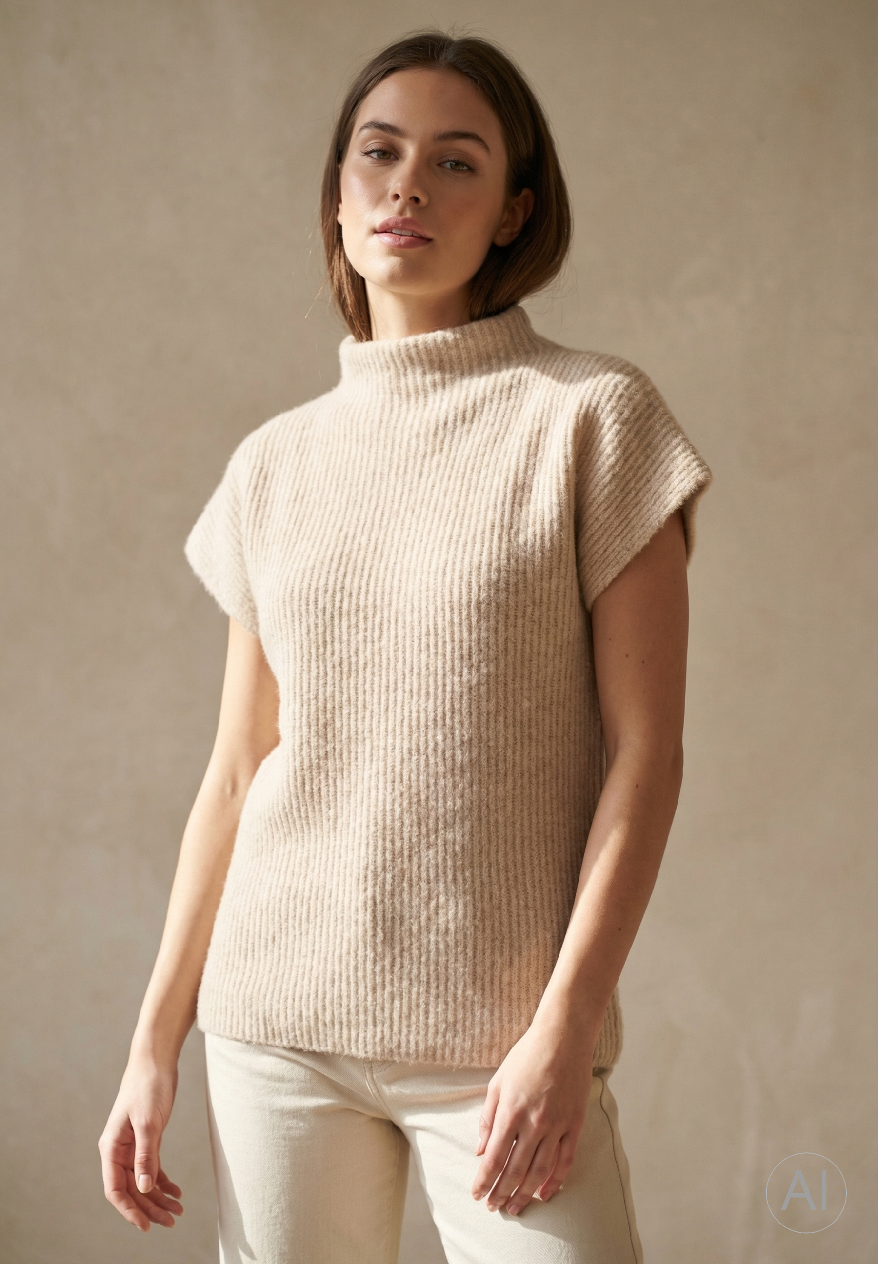 BTFCPH Cashmere med vaskebjørns-garn Pullovers Sand Beige