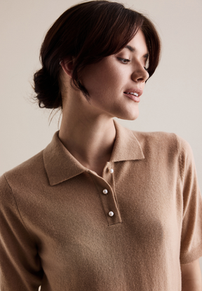 BTFCPH Cashmere pullover med korte ærmer Pullovers Hazelnut