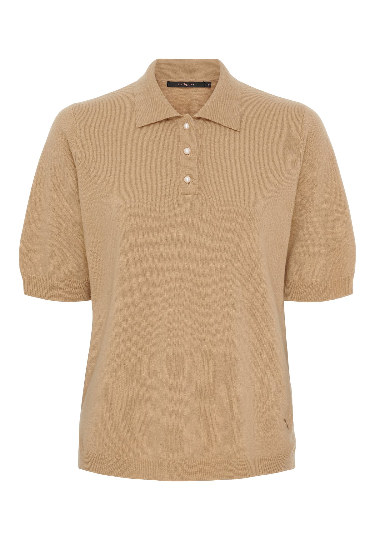 BTFCPH Cashmere pullover med korte ærmer Pullovers Hazelnut