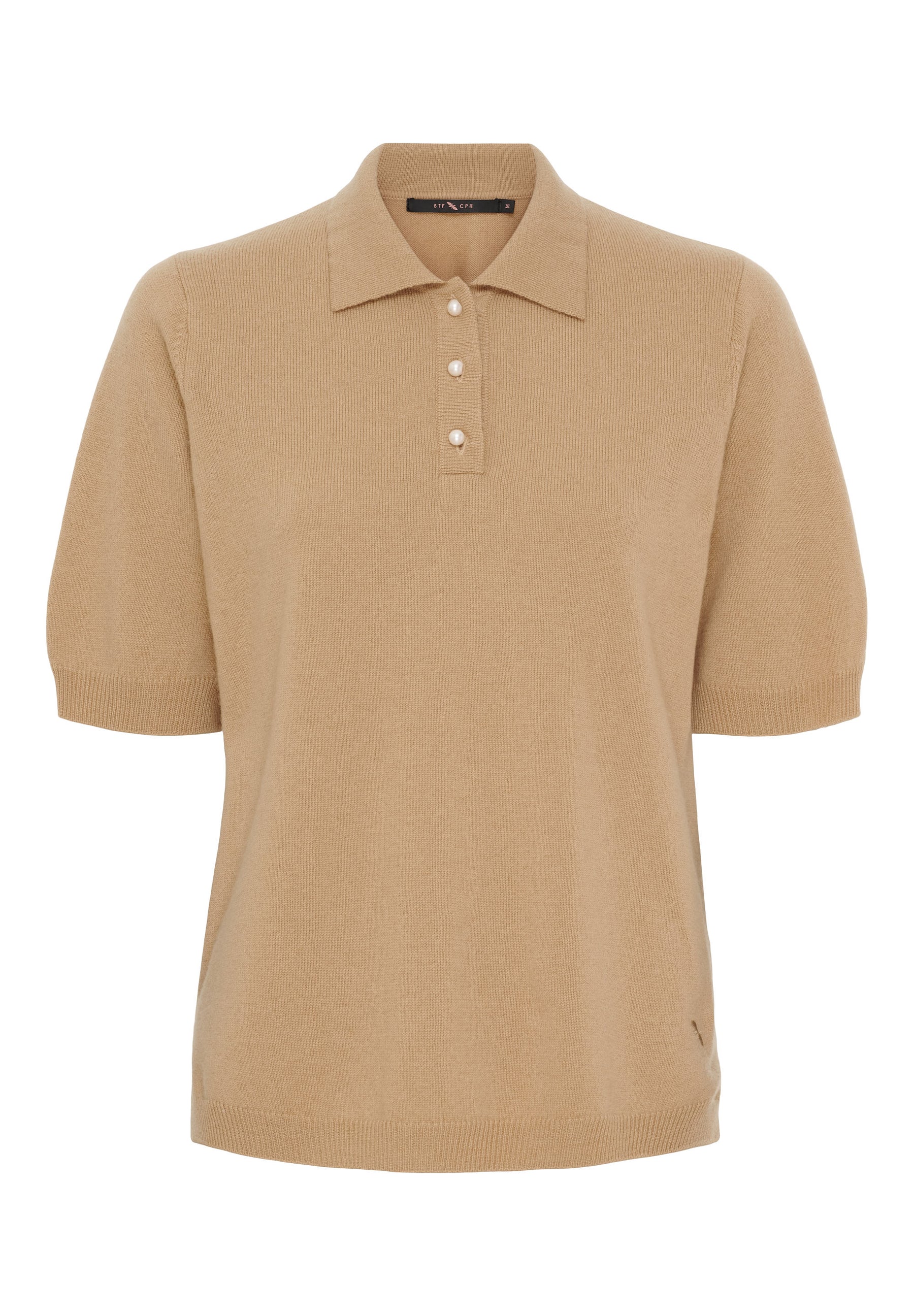 BTFCPH Cashmere pullover med korte ærmer Pullovers Hazelnut