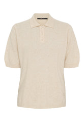 BTFCPH Cashmere pullover med korte ærmer Pullovers Ivory Melange