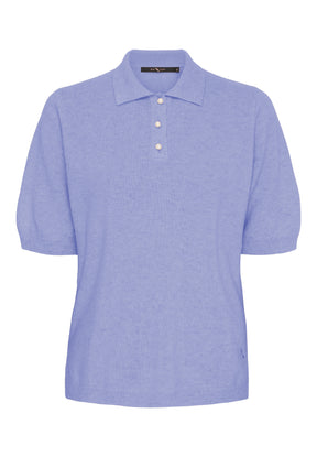 BTFCPH Cashmere pullover med korte ærmer Pullovers Lavander Blue Melange