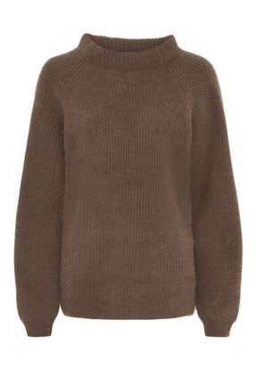 BTFCPH Cashmere strik med vaskebjørns-garn Pullovers Brun