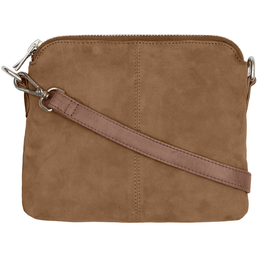 BTFCPH Clutch i ruskind Tasker Nude Brown w. Silver acc.