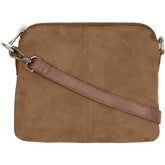 BTFCPH Clutch i ruskind Tasker Nude Brown w. Silver acc.
