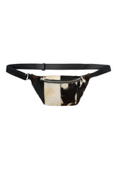 Orchid Cow Bum-bag Tasker Brown w. Shiny Silver acc.
