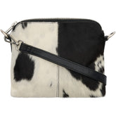 Orchid Cow Clutch Tasker Brown w. Shiny Silver acc.