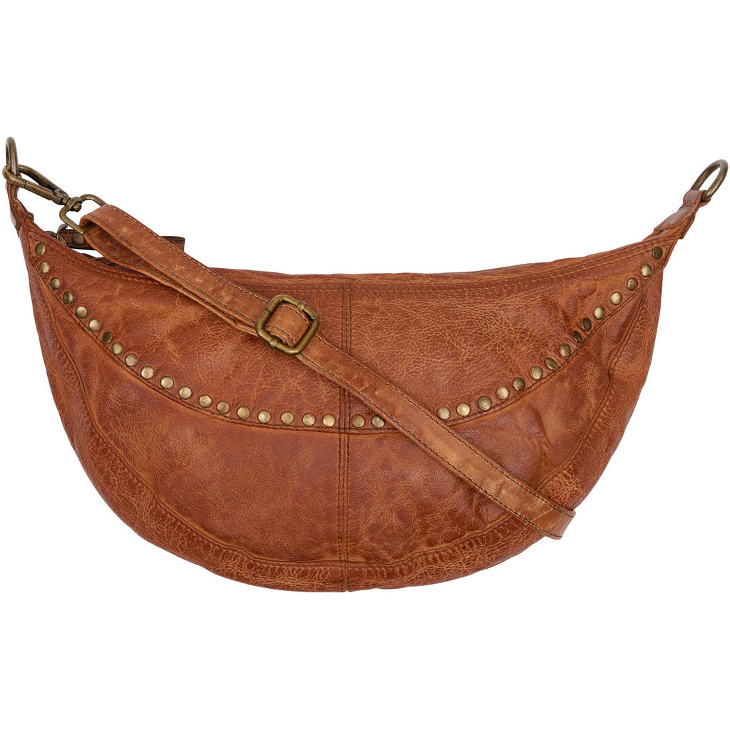 Orchid Cross-body Bag Tasker Deep Cognac w. Antique Brass acc.
