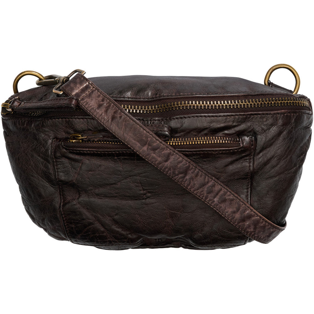 Orchid Cross-body Small Bag Tasker Deep Brown w. Antique Brass acc.