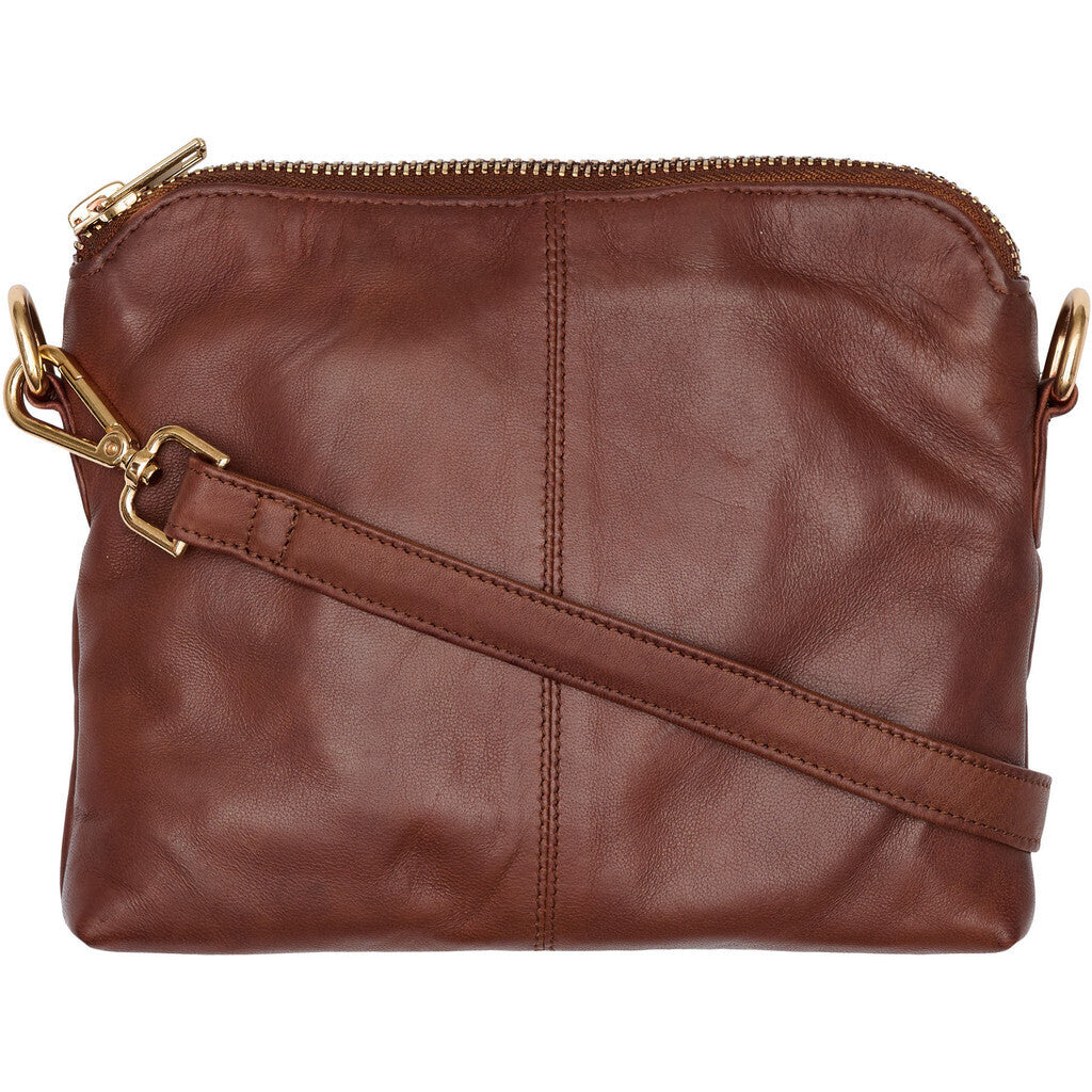 BTFCPH Crossbody clutch i skind Tasker Cappuccino w. Light Gold Acc.