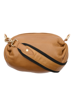 BTFCPH Crossbody clutch i skind Tasker Caramel w. Light Gold acc.