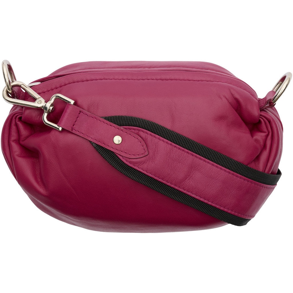 BTFCPH Crossbody clutch i skind Tasker Magenta w. Silver acc.