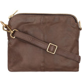 Orchid Crossbody clutch i skind Tasker Cocoa w. Light Gold acc.