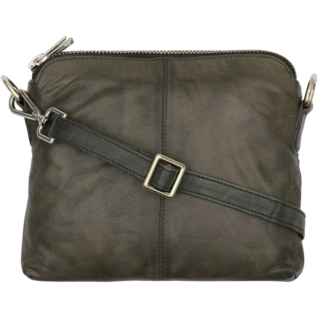 Orchid Crossbody clutch i skind Tasker Dark Leaf w. Silver acc.
