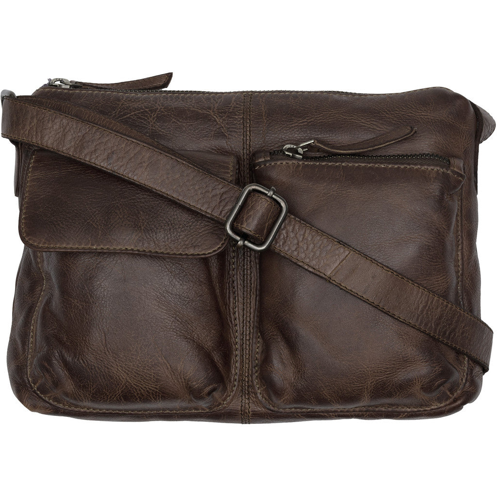 Orchid Crossbody i læder Tasker Deep Brown w. Antique Brass acc.