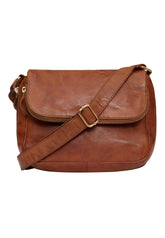 BTFCPH Crossbody lædertaske Tasker Cognac w. Light Gold acc.