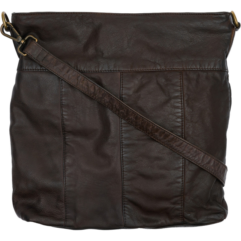 Orchid Crossbody skindtaske Tasker Dark Brown w. Brass acc.