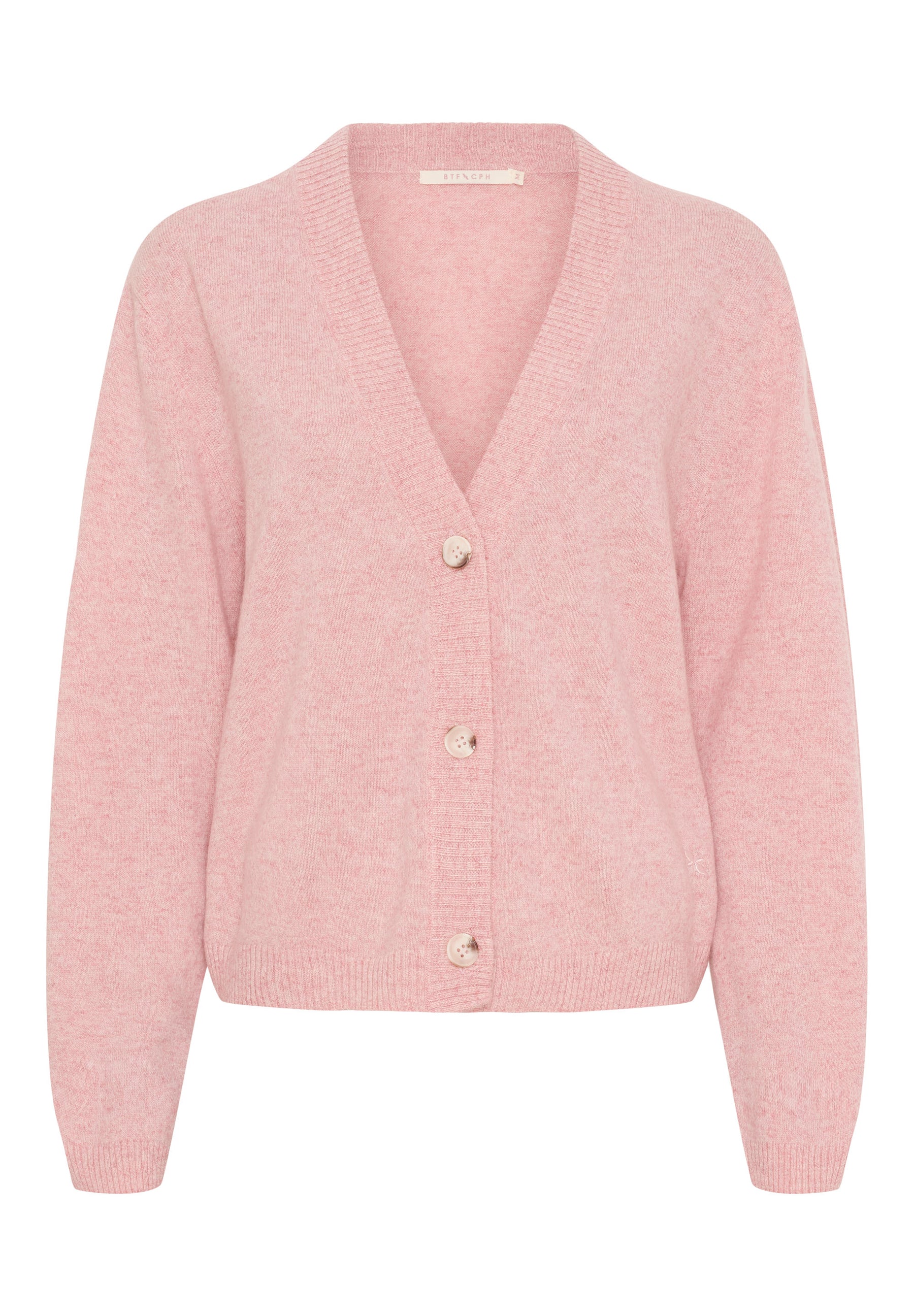 BTFCPH Eksklusiv cardigan i 100% cashmere Cardigans Quartz Pink Melange