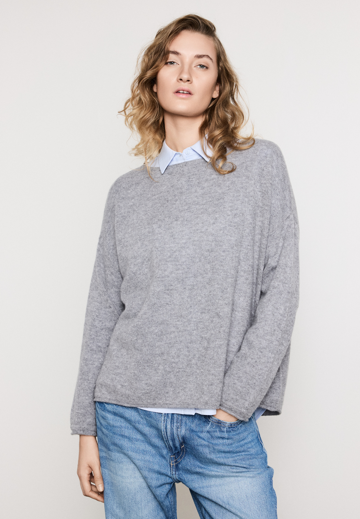 BTFCPH Eksklusiv oversized pullover i 100% cashmere Knit Grå