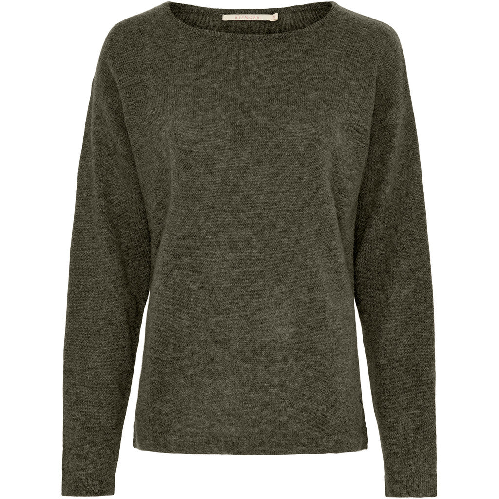 BTFCPH Eksklusiv pullover i 100% cashmere Pullovers Army Green Melange