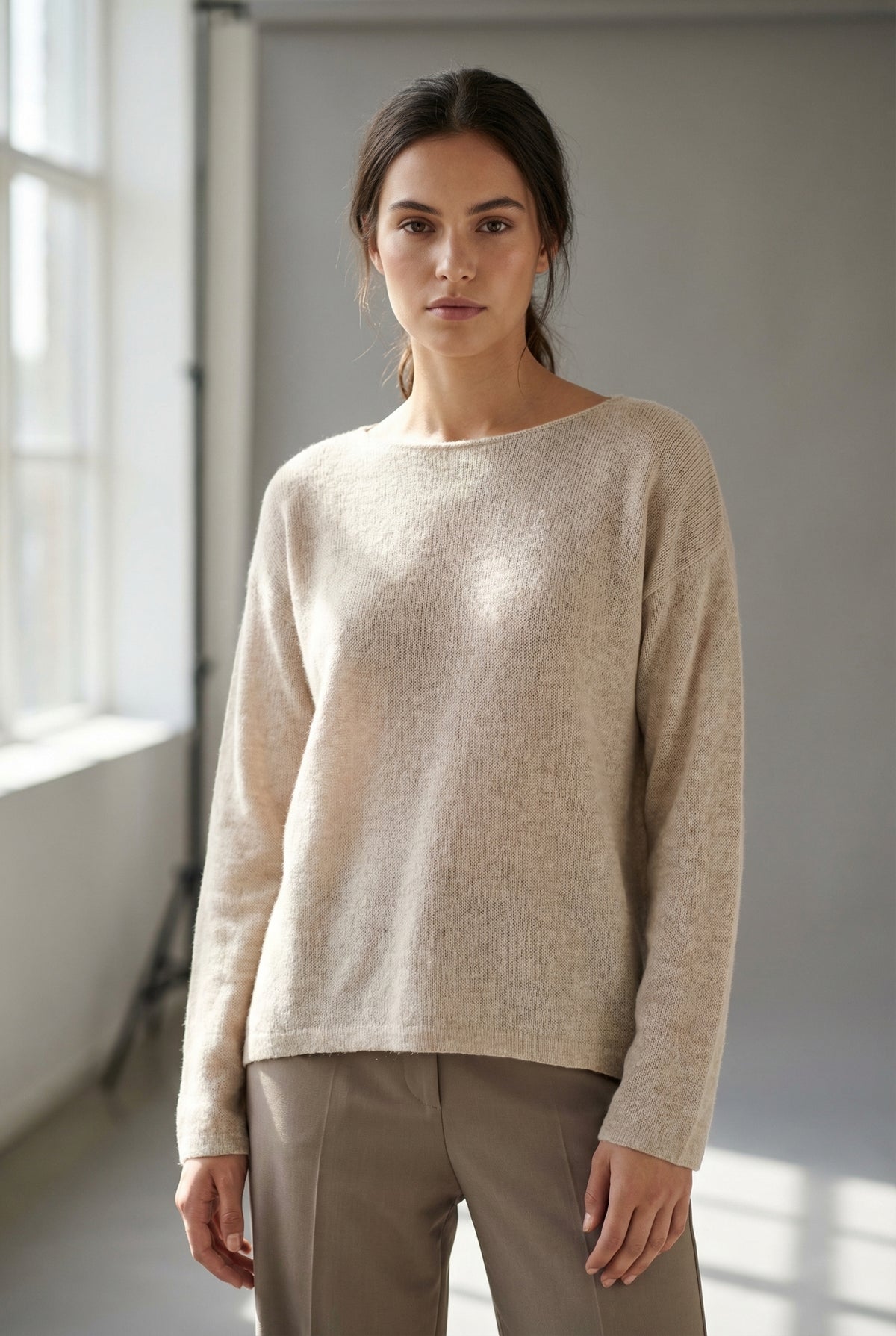 BTFCPH Eksklusiv pullover i 100% cashmere Pullovers Beige Melange