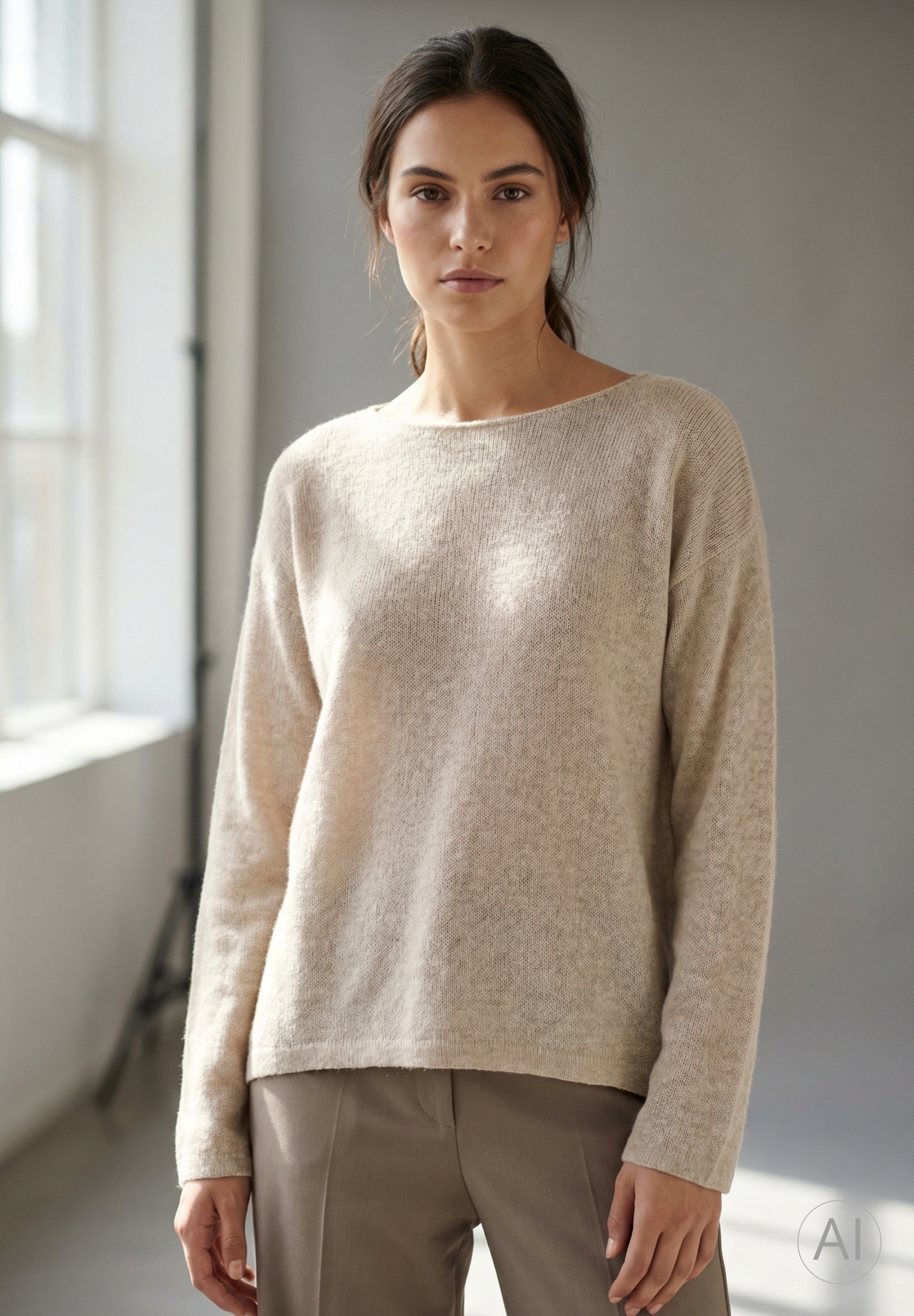 BTFCPH Eksklusiv pullover i 100% cashmere Pullovers Beige Melange