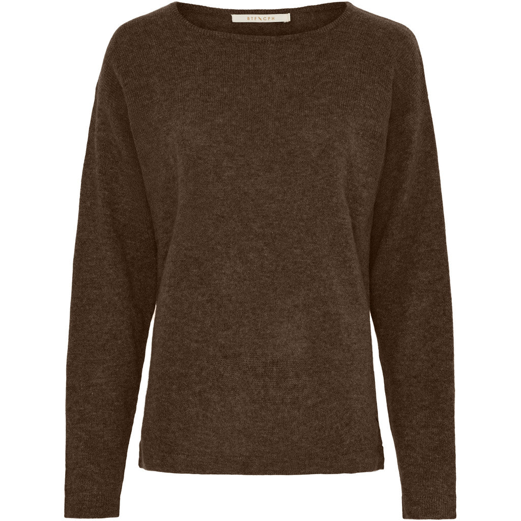 BTFCPH Eksklusiv pullover i 100% cashmere Pullovers Dark Brown Melange