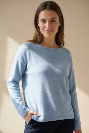 BTFCPH Eksklusiv pullover i 100% cashmere Pullovers Light Blue Melange