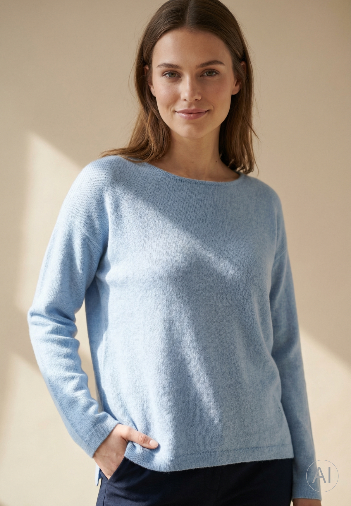 BTFCPH Eksklusiv pullover i 100% cashmere Pullovers Light Blue Melange