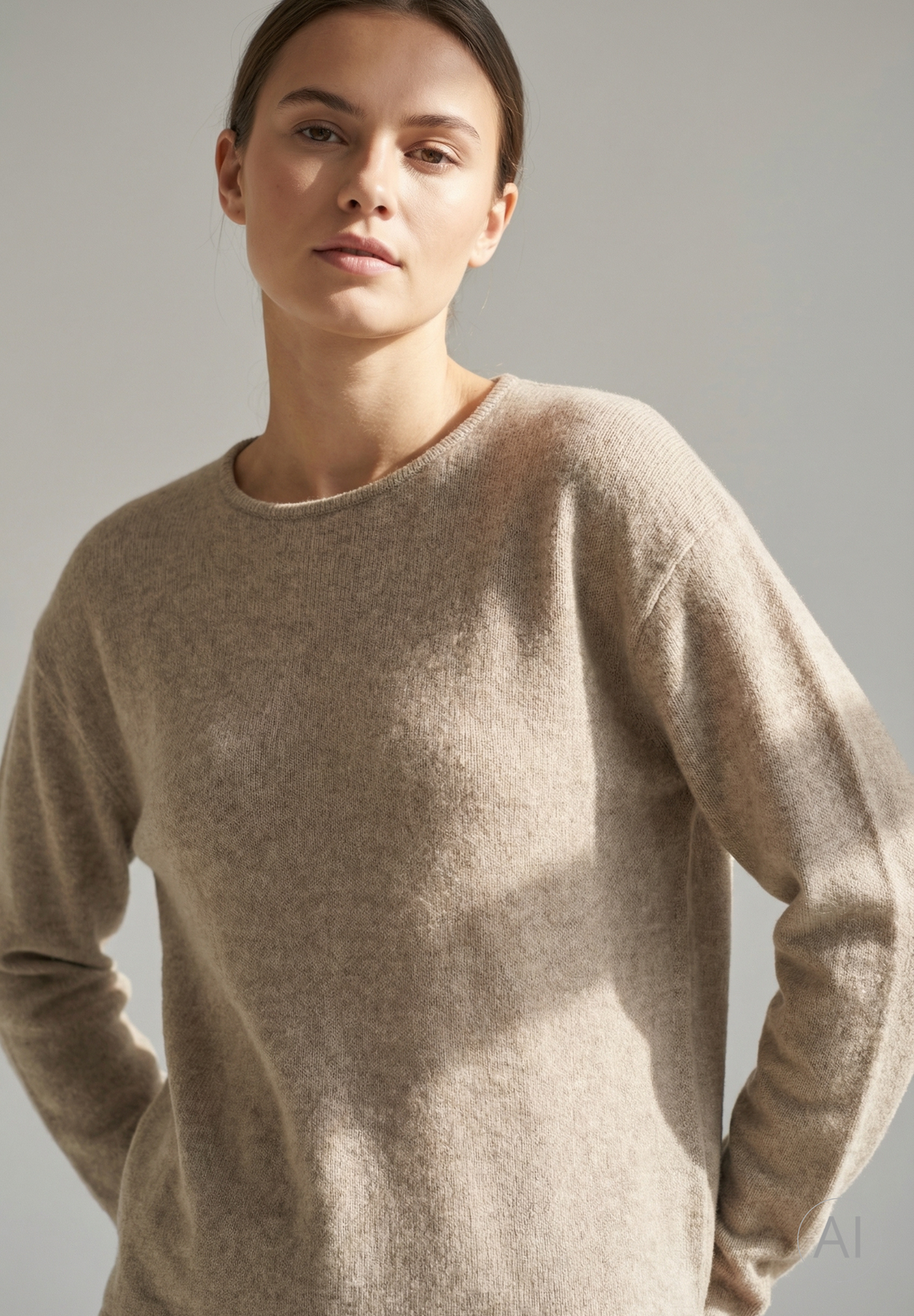 BTFCPH Eksklusiv pullover i 100% cashmere Pullovers Natural Brown