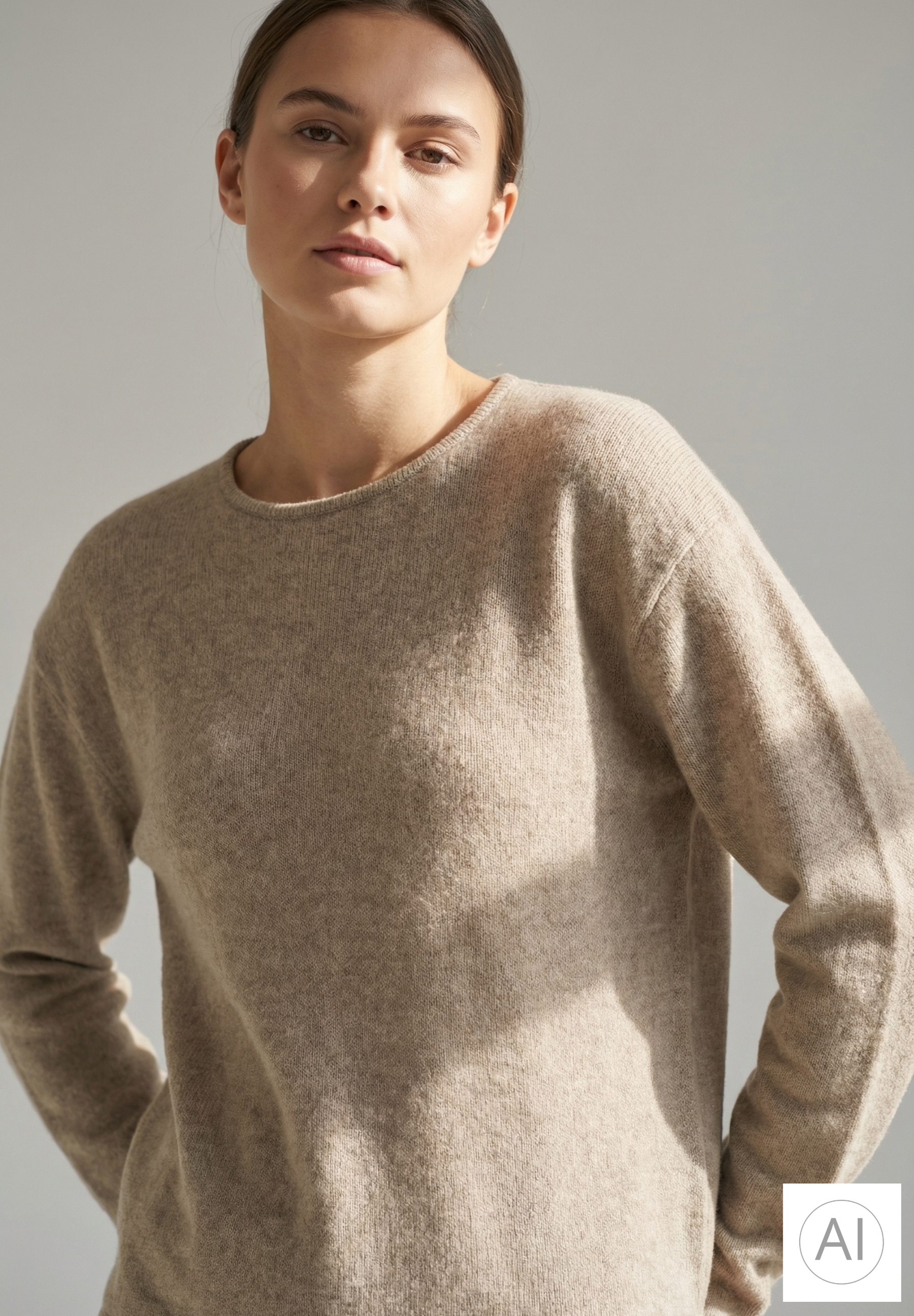 BTFCPH Eksklusiv pullover i 100% cashmere Pullovers Natural Brown