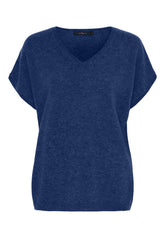 BTFCPH Eksklusiv pullover i 100% cashmere med korte ærmer Knit Dark Blue Melange