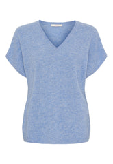 BTFCPH Eksklusiv pullover i 100% cashmere med korte ærmer Pullovers Blå